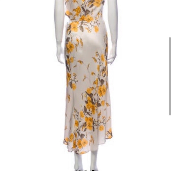 BEC & BEC MATILDE ASYM ONE SHOULDER FLORAL MIDI DRESS SIZE 8 - Picture 5 of 10